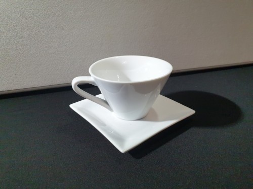 Koffiekop en schotel - Napoli - Vierkant (Korf  30 stuks)